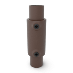 Buiskoppeling Koppelstuk - vintage bruin-B / 26,9 mm